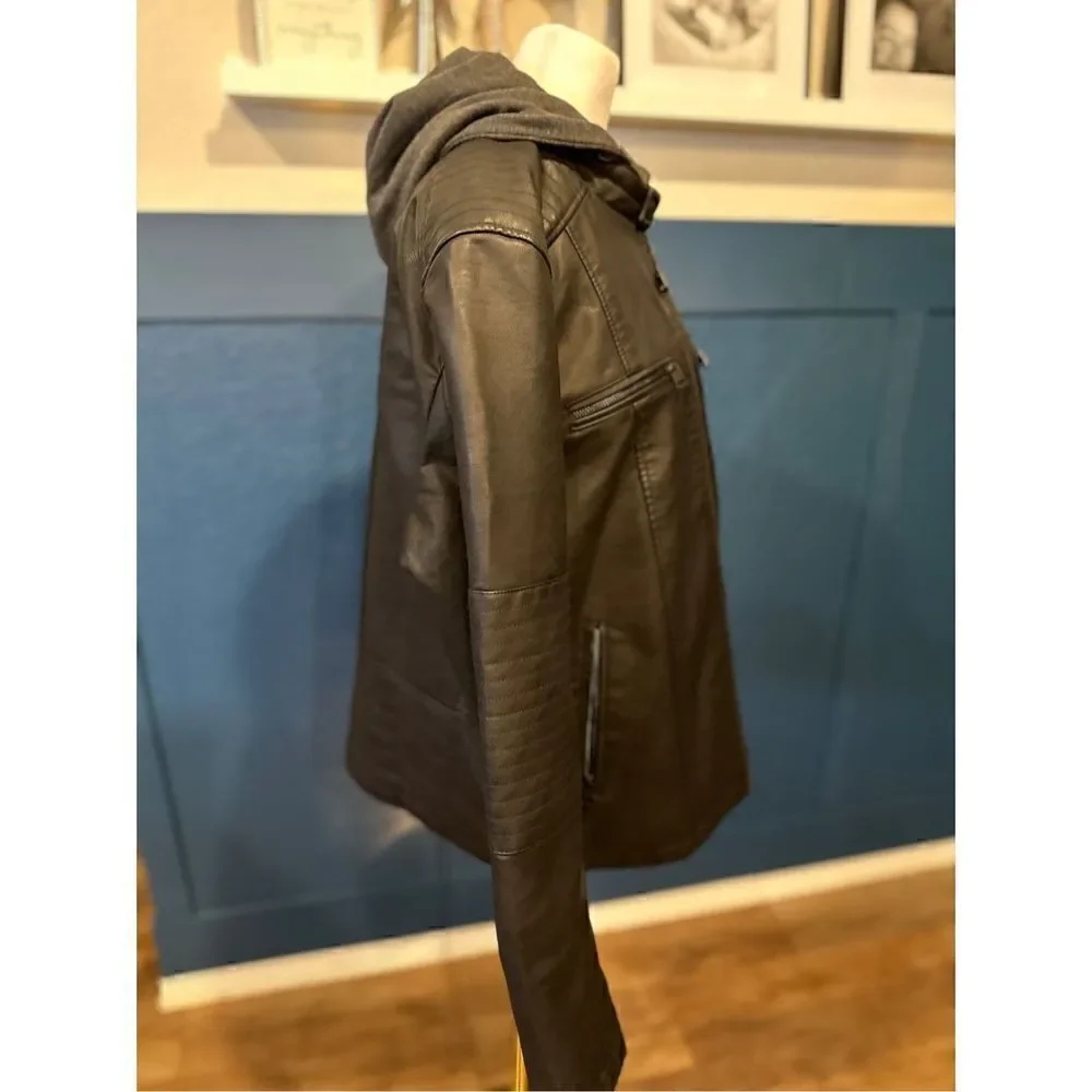 Men's Levi's® Faux-Leather Hooded Racer Jacket